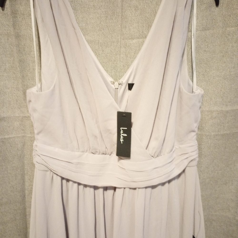 Lulu's Gray Floor Length Dress - Size XL